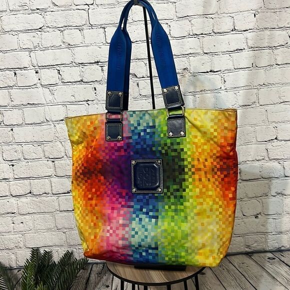 LONGCHAMP Pixel Rainbow Tote Bag - Picture 1 of 12